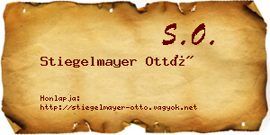 Stiegelmayer Ottó névjegykártya